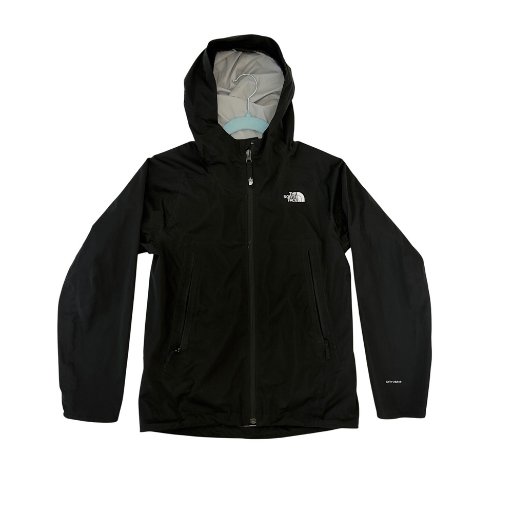 The North Face DryVent Jacket Black Hooded Technical Boys Size M